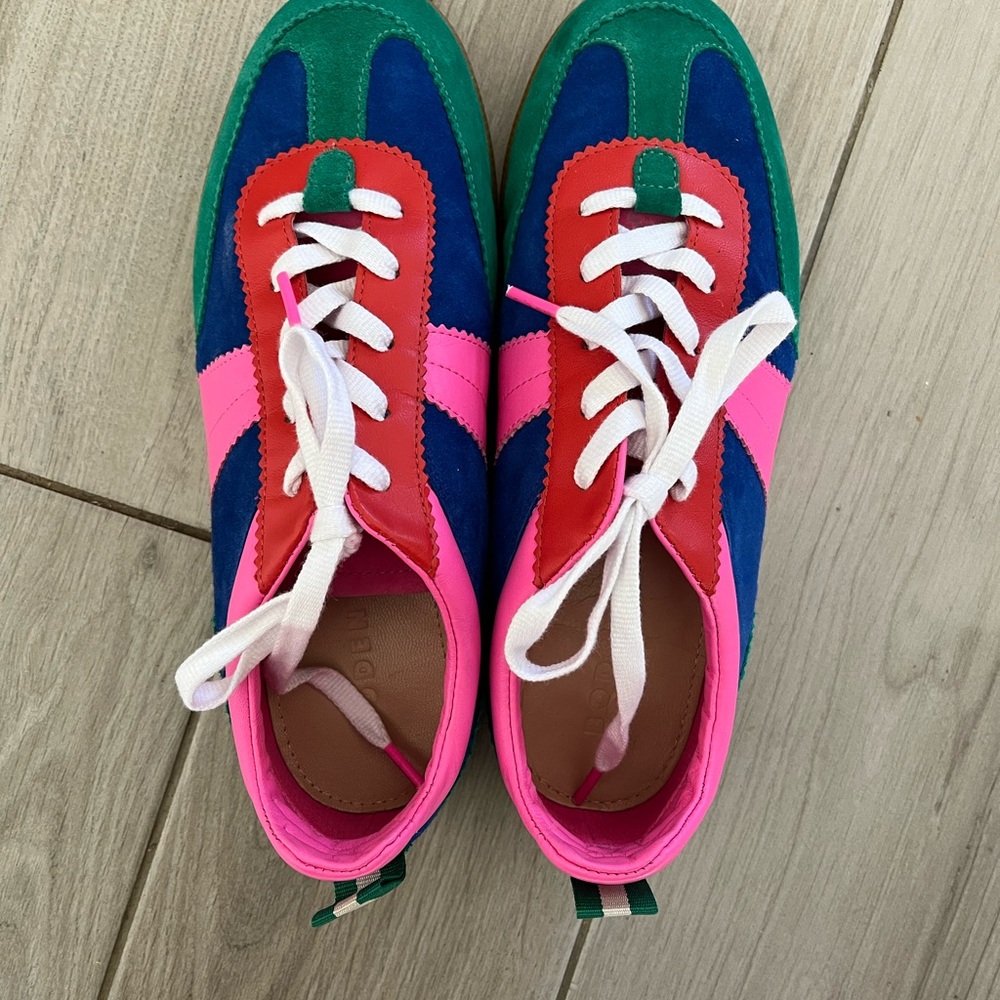 Boden Colorblock Retro Runner Sneakers - Blue/Green/Pink/Red